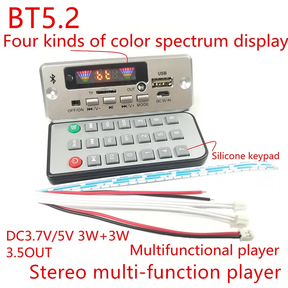 5V 2 * 3W Wireless Player Power Amplifier Stereo BT Lossless Decoding Sound Card 3.5out Module MP3 Decoding Board Amplifie audio music player audio amplifier audio power amplifier board