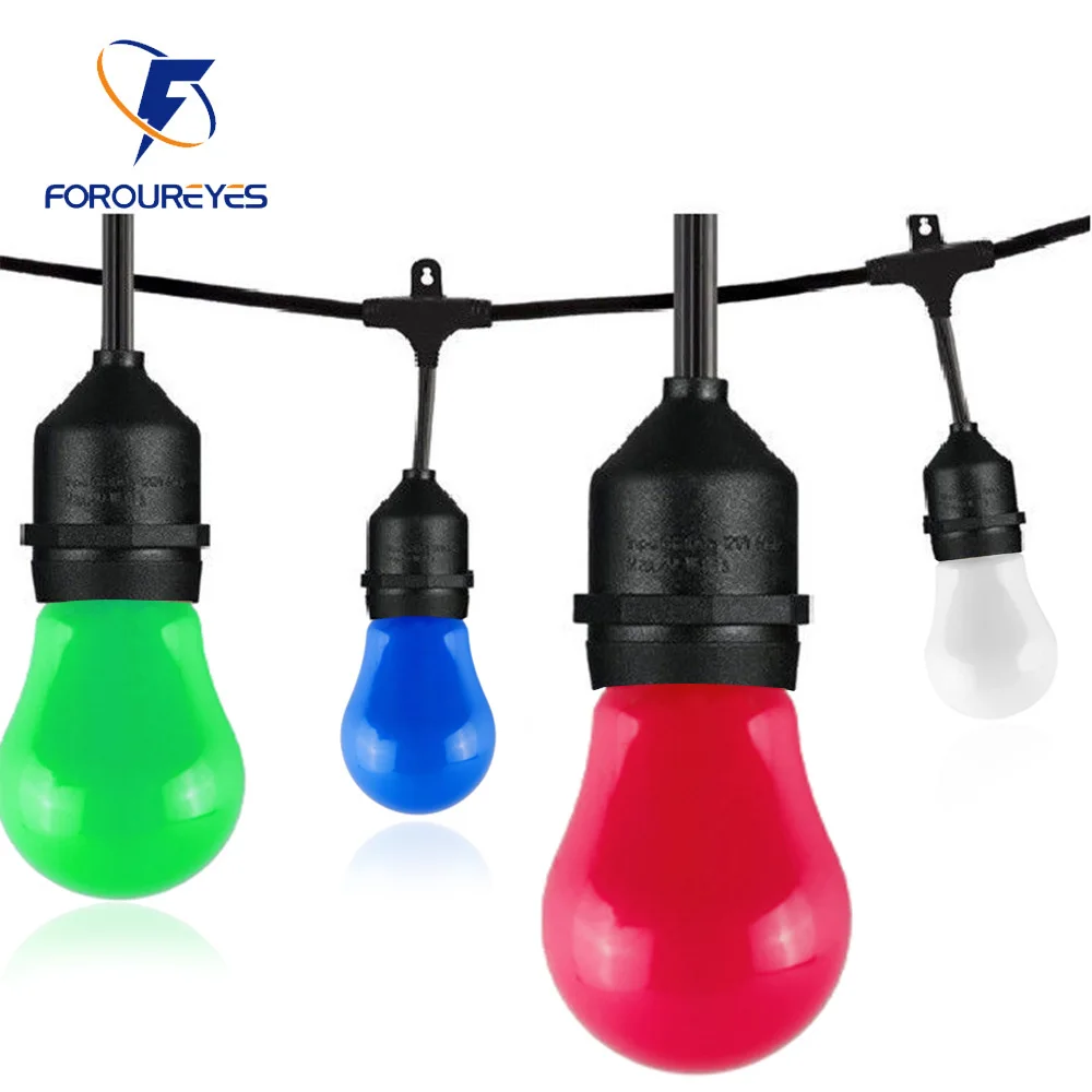 10M 20M 30M Colorful Outdoor LED String Lights A45 Globe Bulb