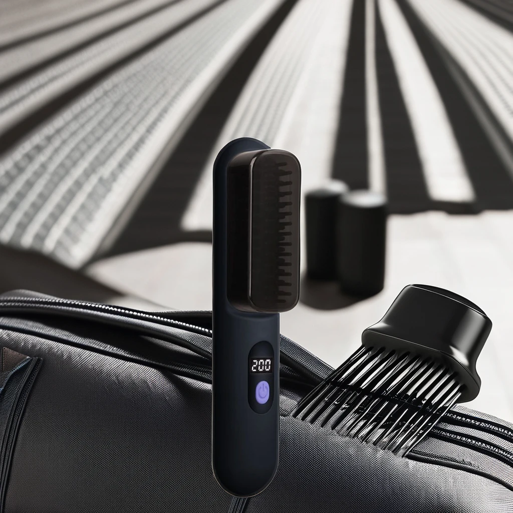 Wireless Rechargeable Portable Travel Hair Comb Household Negative Ion Straight Hair Tool with Sub-Anti-Static Feature