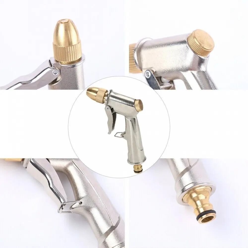 High Pressure Water Spray Gun Metal Brass Nozzle Garden Hose Pipe Lawn Car Wash Sprayer Sprinkler Car Wash Home Cleaning Tools