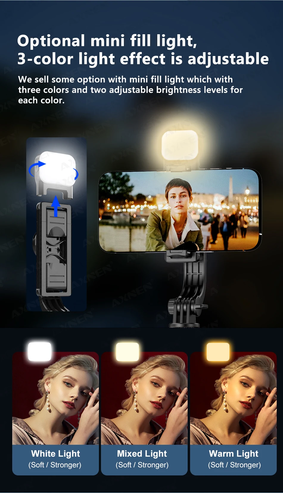 Selfie Stick Tripod With Wireless Remote And Extension Rod_voghion.com