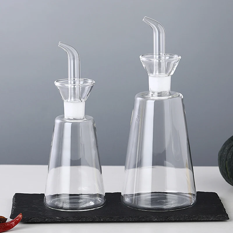 Nordic Glass Oil Pot, Seasoning Pot, Soy Sauce Bottle, Vinegar Pot, Household Kitchen Supplies, Leak-proof Oil Bottle, 1Pc