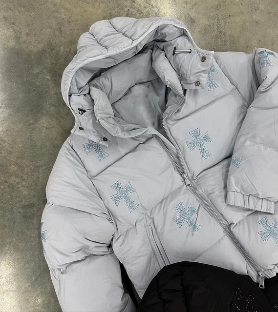 Louis Vuitton White Flower Monogram Puffer Jacket