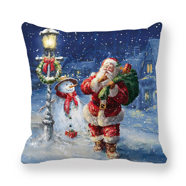 Cushion Cover Merry Christmas Decorations For Home Christmas Ornaments 2021 Navidad Xmas Noel New Year Gifts 2022
