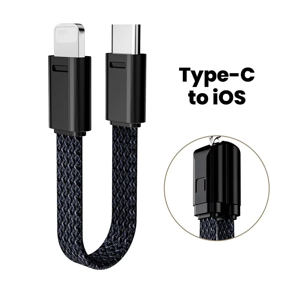 ตัวเลือกสินค้า สายชาร์จ USB-C 27W ชาร์จเร็ว 16.5 ซม. สำหรับ Samsung Xiaomi iPhone