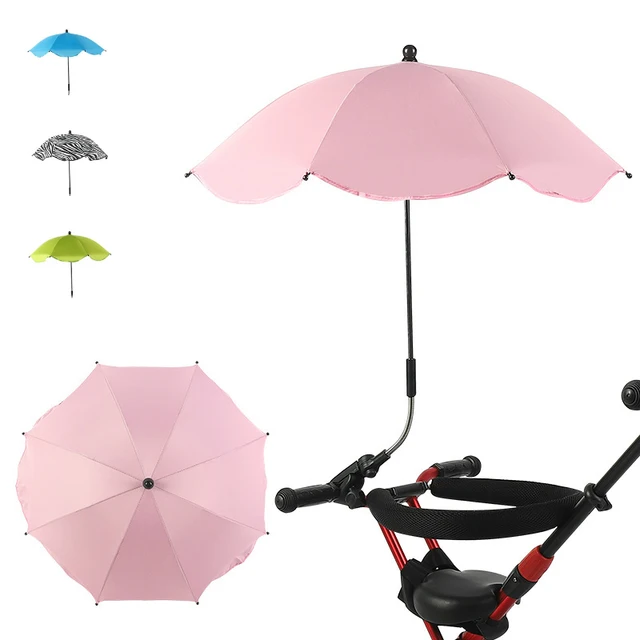 Universal Baby Car Pram Umbrella Adjustable Shade Umbrella Uv Sunshade For Stroller Accessories Sun Visor Portable Parasol Items 2