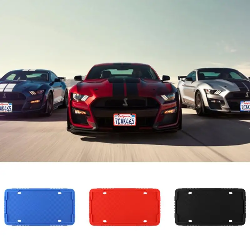 

Silicone Car License Plate Frame With Drainage Holes Scratch-resistant Car License Plate Holders Rust-Proof Weather-Proof cover