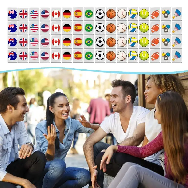 Beachside Board Games Seaside Escape With Beachside Pattern Family Party Games Mahjong Tiles Set For Spring Picnic 6