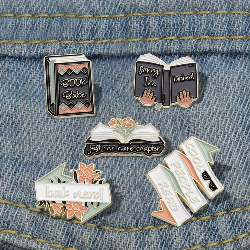 

Book Worm Enamel Pins Custom Cool People Read More Brooches Lapel Badges Funny Reading Jewelry Gift for Kids Friends