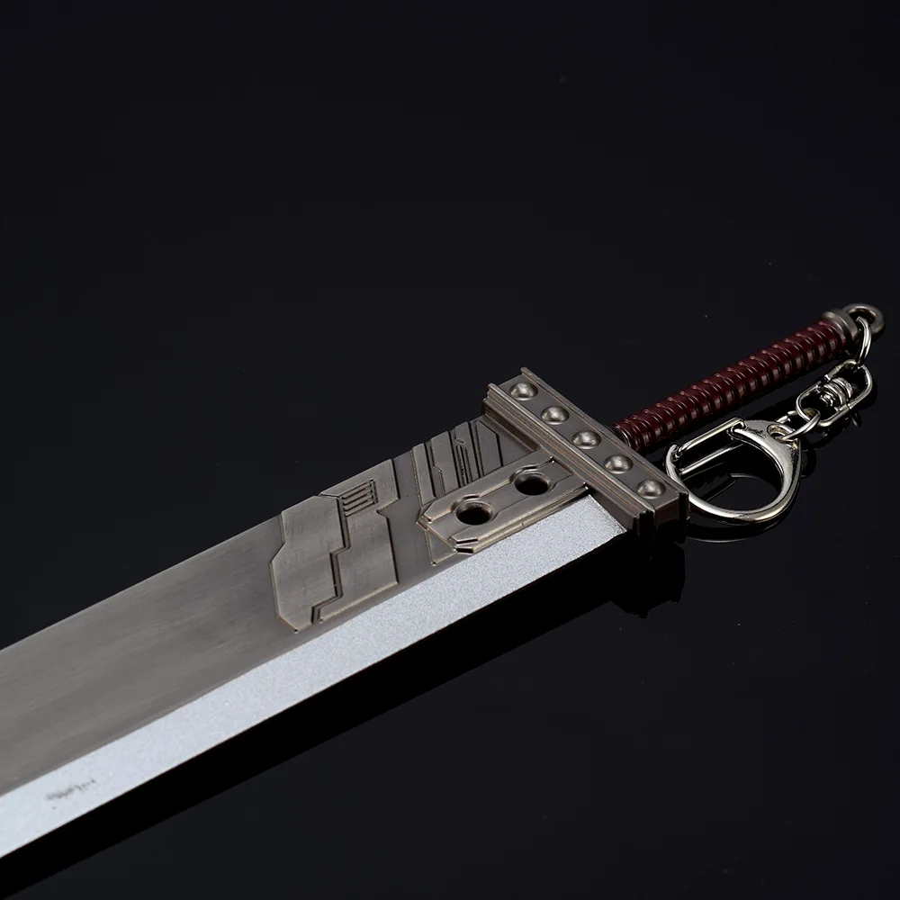 22cm Buster Sword Keychain Fantasy Game Weapon Cloud Strife Game Metal Sword Weapon Model Ornament Decoration Collections Gifts 4
