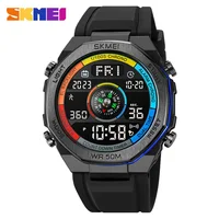 SKMEI 2209 Outdoor Sport Compass Electronic Men Watch Fashion Waterproof LED Mens Wristwatch Digital Military Clock reloj hombre 1
