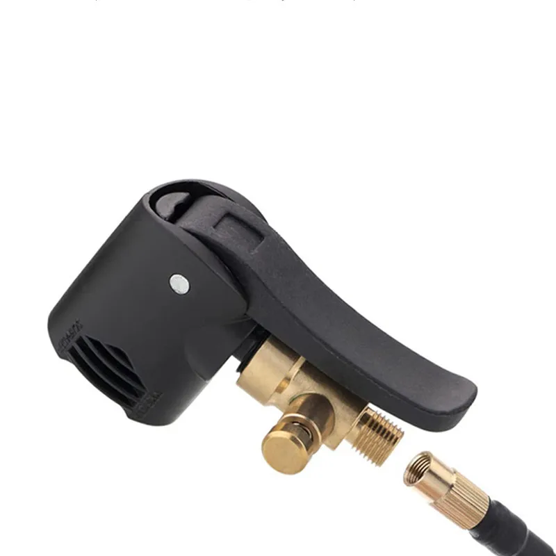 Valve Adapter Tire Air Adapter Portable Tire Nozzle Clamp Inflatable Pump Connector Car Tire Air Chuck Inflator Compressor Can Be Deflated Valve Adapter