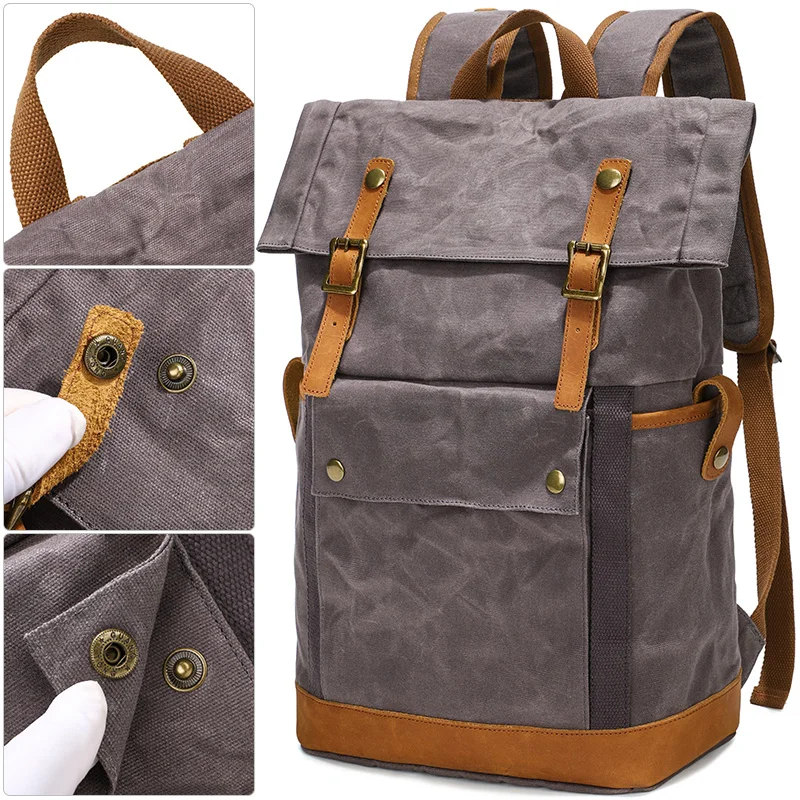 MYVVKIA Zaini da Viaggio Borsa a Tracolla da Uomo Tendenze Vintage Borsa a Tracolla retrò in Pelle PU Borsa a Tracolla a Tracolla Maschile Casual alla Moda