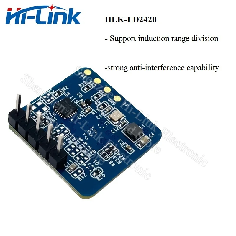 24Ghz HLK LD2420 Millimeter Wave RadarHuman Presence Sensing Module DC 3.3V Micro Motion Intelligent Sensor sensing distance 8 m 3