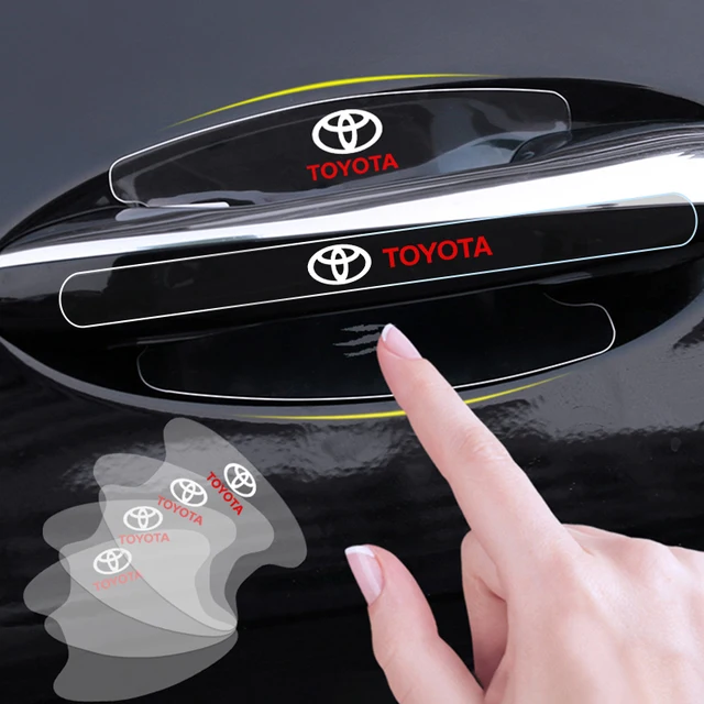 4Pcs/Set Transparent Car Handle Protective Film Car Door Stickers On Car For Toyota Corolla Camry Rav4 Yaris hilux Prius Auris