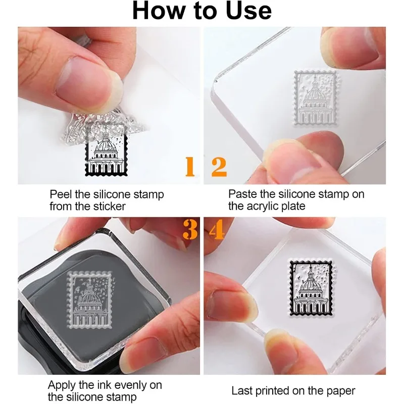 Clear Stamps 1Sheet Clear Stamp For Card Making City Postmark Stamp Postage Stamps Travel Postage Journey Pattern