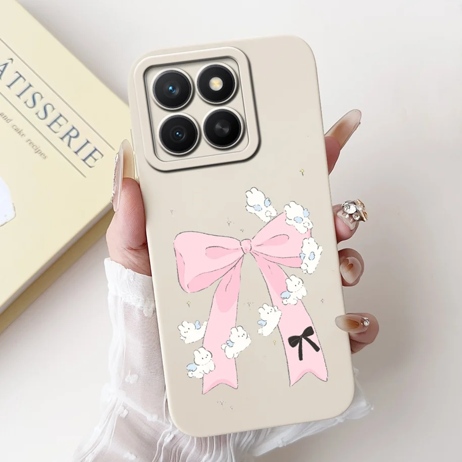 Fashion Girl Butterfly Soft Silicone Couple Phone Case Cover, Compatible with Honor X8C 2025
