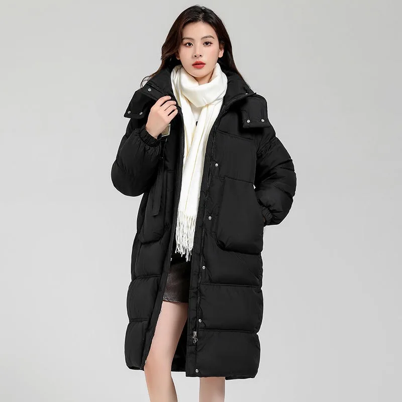 

Casual Fashion 2023 Winter Down Cotton Parkas For Women Coat Hooded Long Thick Warm Parka Women's Padded Jacket Feminine Clothes