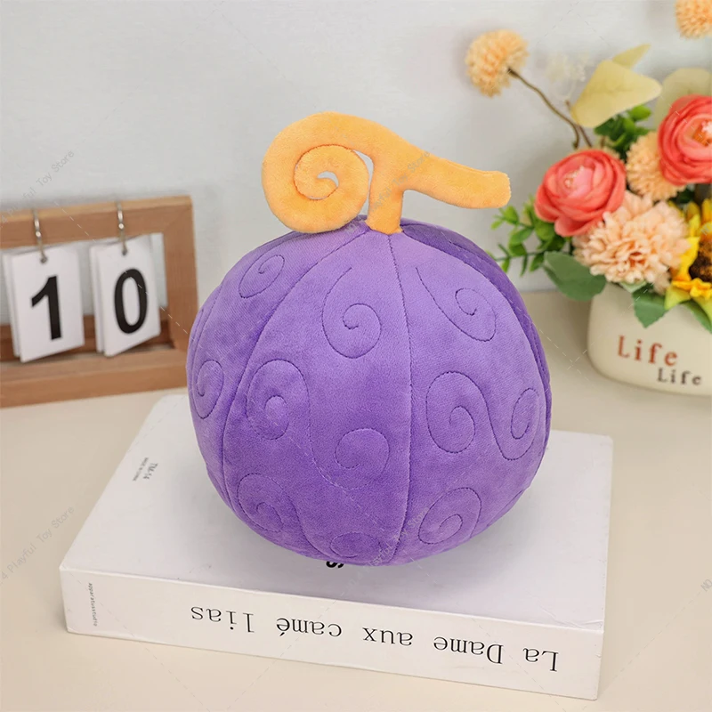 23cm Anime One Piece Plush Evil Fruit Gum-Gum Fruit Luffy Cute Soft Plush Toys for Christmas Gift