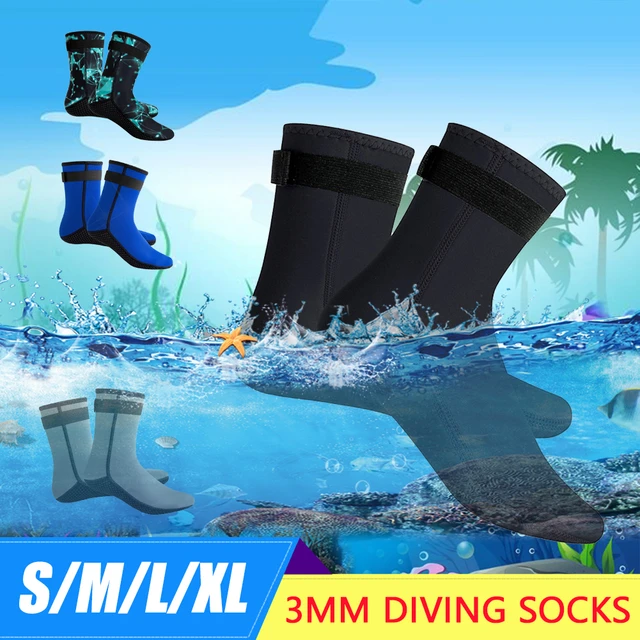 Calcetines de neopreno antideslizantes de 3mm para buceo, botas de agua térmicas  para surf y kayak - AliExpress