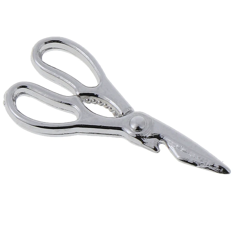 Hot sale 1Pcs Mini Metal Scissors Miniature Dolls House Furniture 1:12 Dollhouse Decor 6