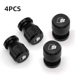 Sleek Waterproof Car Tire Valve Caps with Custom Logo Design (A Black S)