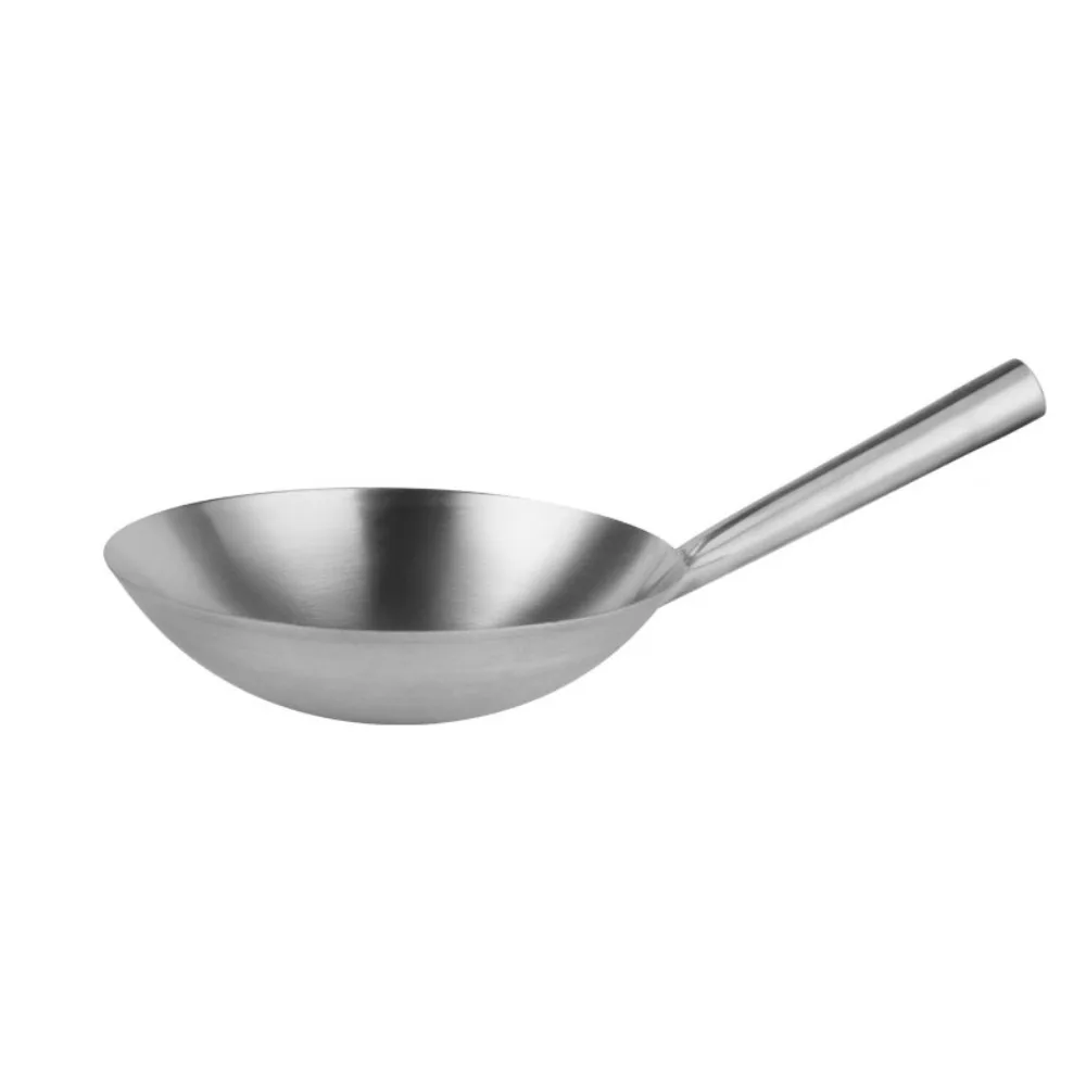 Kitchen Cookware Stainless Steel Stir-fry Wok Thickened Anti-corrosive Frying Pan Chinese-style Water Ladle Restaurant