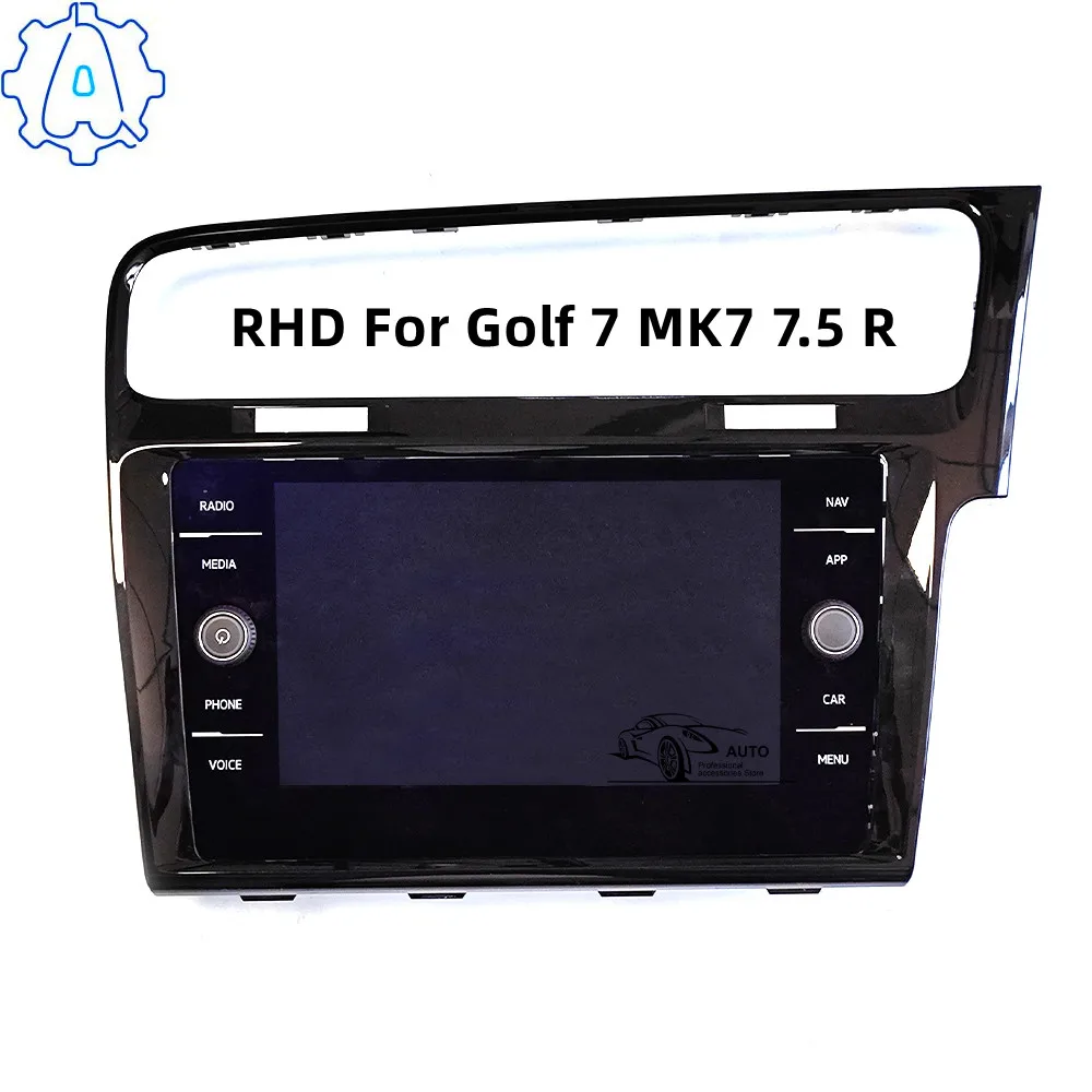 Per Vw Rhd Golf 7 Mk7 7.5 R Multimedia Display Lcd Radio E Vernice Cornice Decorativa Nera 5 G6 919 605 B 5 G6 919 605 F