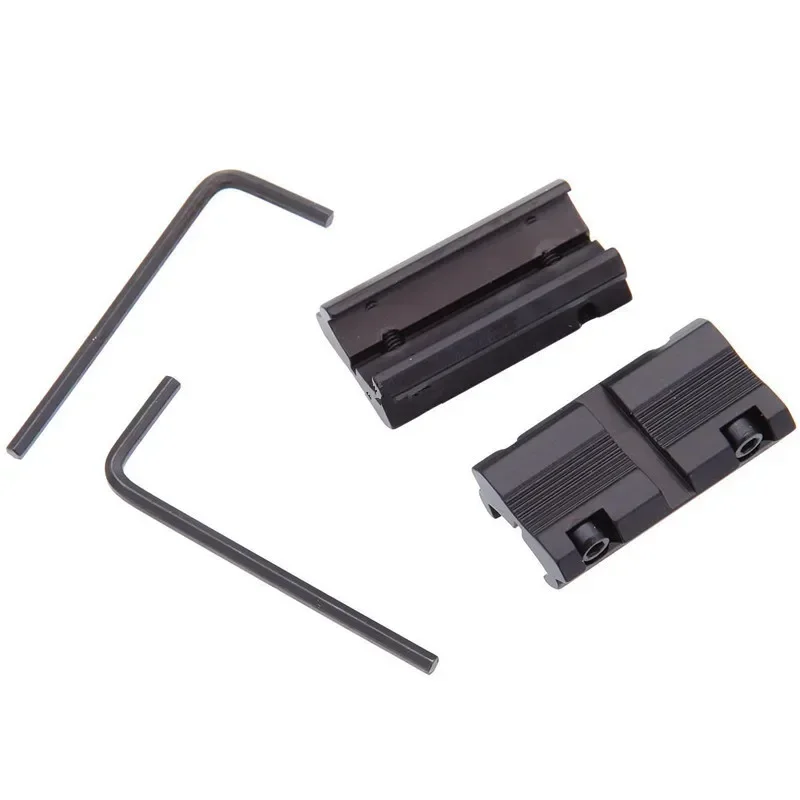 2Pcs Scope Adapter Mount Base 11mm Dovetail to 20mm Weaver Picatinny Rail Mount Converter 9.5mm-10mm Dovetail scope mount adapter