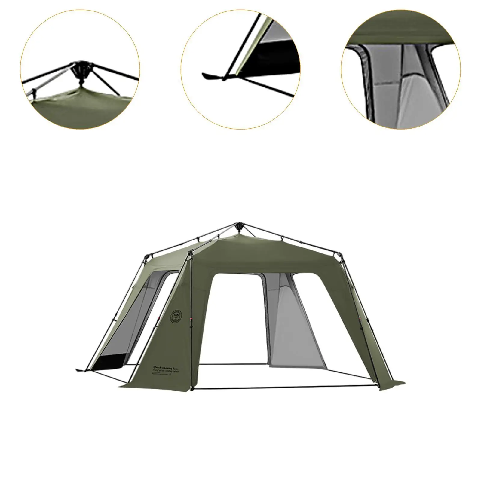Camping Tent Family Tent 4 Sided Waterproof Rainproof Quick Assemble up Travel Tent for Family Trips Backpacking Fishing
