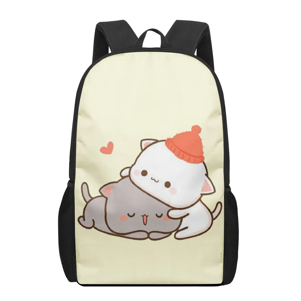 Peach Cat Cartoon cute 3D Pattern School Bag for Children Girls Boys Casual Book Bags Kids Backpack Boys Girls Schoolbags Bagpac