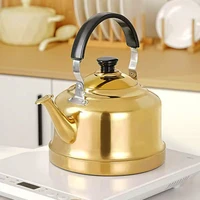 Bouilloire à sifflet en acier inoxydable épaissi, grande capacité, 2L, 4L, pot à soupe ajouté au restaurant, bouilloire à thé, eau bouillante 1