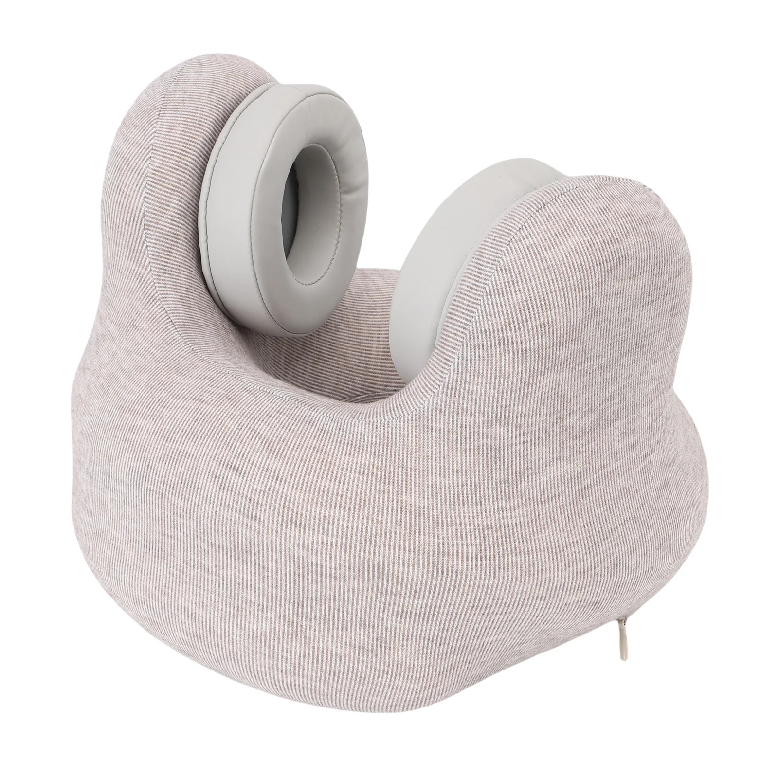 Neck Pillow Noise Reduction Detachable Magnetic Ear Muffs 360° Support Skin Friendly U Shape Neck Pillow for High Speed Train