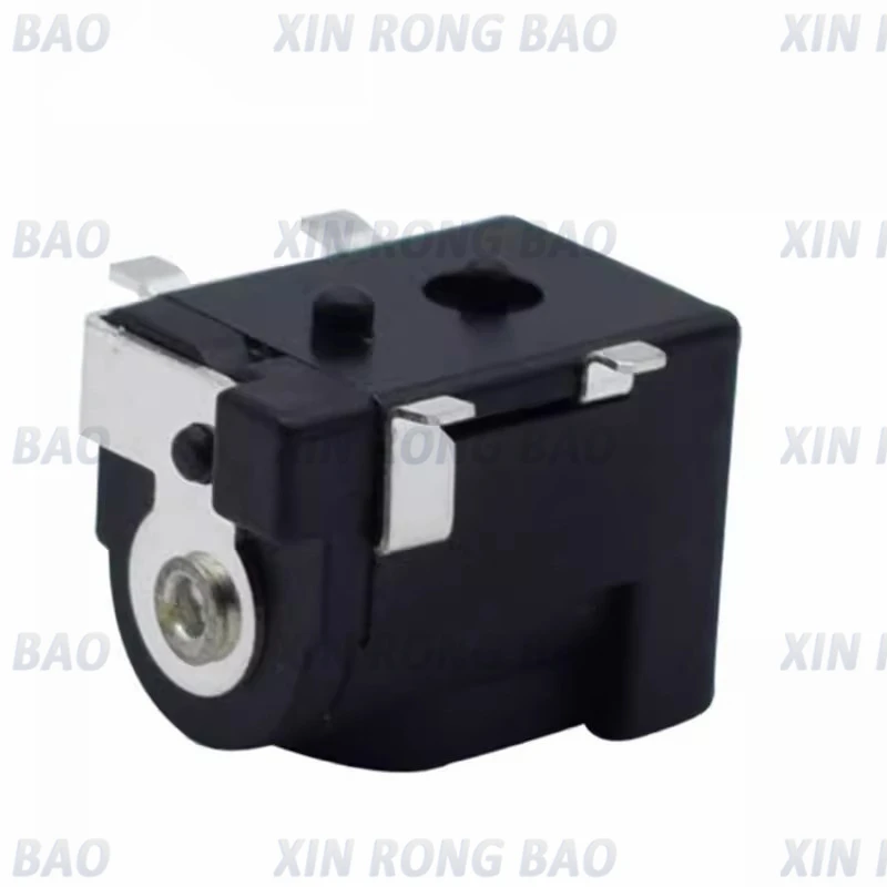 10Pcs SMD DC-005 DC-050 DC Power Jack Socket Connector DC005 5.5*2.1mm 5.5*2.5mm 2.1 / 2.5 socket Round the needle Black