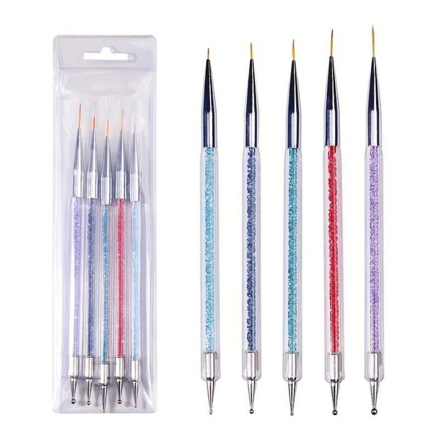 Dual Head Nail Brushes Set of 5