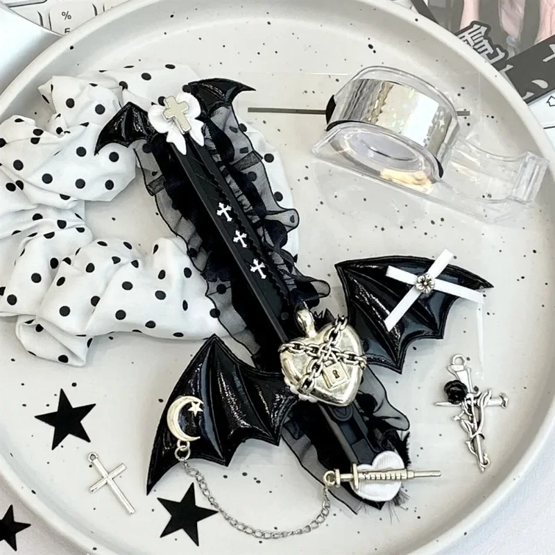 Retro White Black Color Letter Opener Cartoon Dragon Wings Bow Box Opener Handmade Scrapbook Paper Cutter Student Supplies paper cutter mail opener craft cutting knife