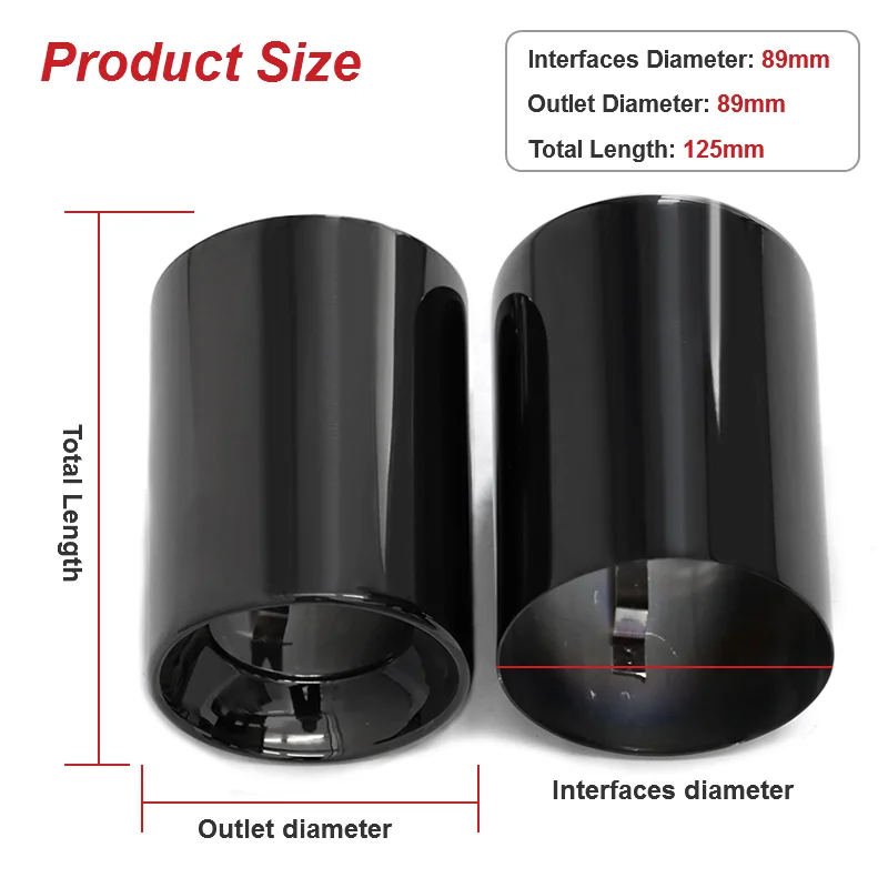 2pcslot Exhaust Tip for BMW X1 F48 304 Stainless Steel Car Exhaust Pipe Outlet Decoration Silencer Trims, exhaust muffler tip,exhaust pipe muffler,exhaust trim pipe,car exhaust pipe bracket,exhaust pipe hanger,exhaust rubber bracket