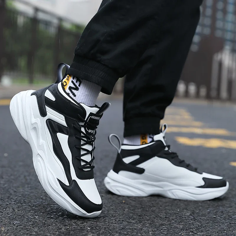 Men shoes 2023 fashion Cross-tied Men's Vulcanize Shoes new color matching hot sale round head outdoor comfortable casual shoes