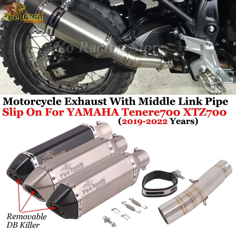 Tubo De Escape Para Yamaha Tenere 700 - Acero Inoxidable | Mejora De Sonido Y Potencia | Antideslizante