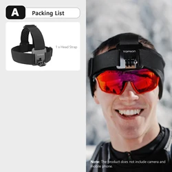 Universal Adjustable Head Strap with Mobile Phone Clip for A