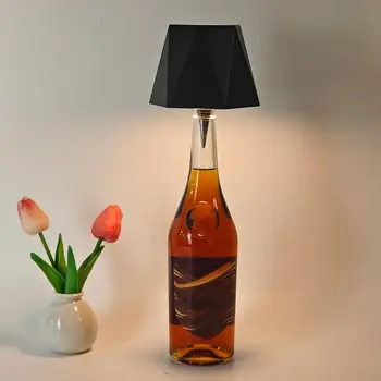 Wine Bottle Lights Wireless Table Light Home Decoration Rechargeable Desk Light 3 Color Touch Control Portable LED Lamp For Wine 2