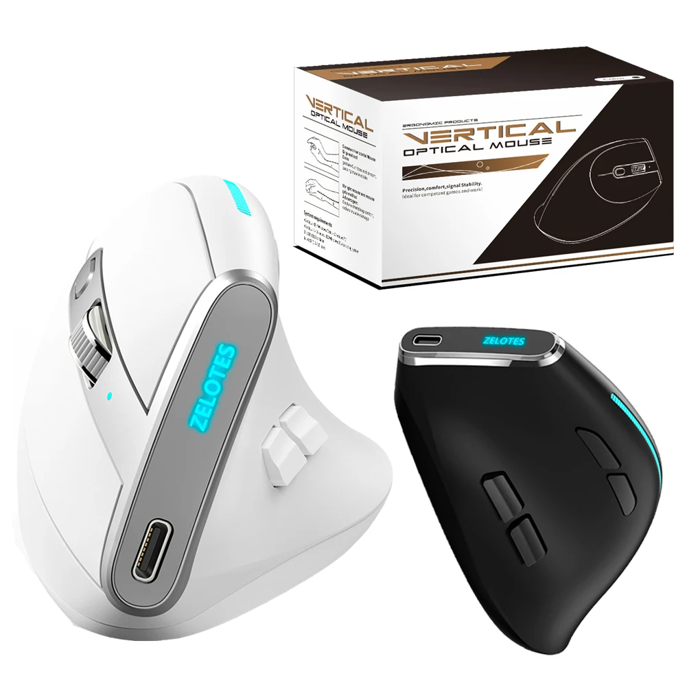 F36ErgonomicVerticalMouse24GBT1BT2WirelessRightLeftHand