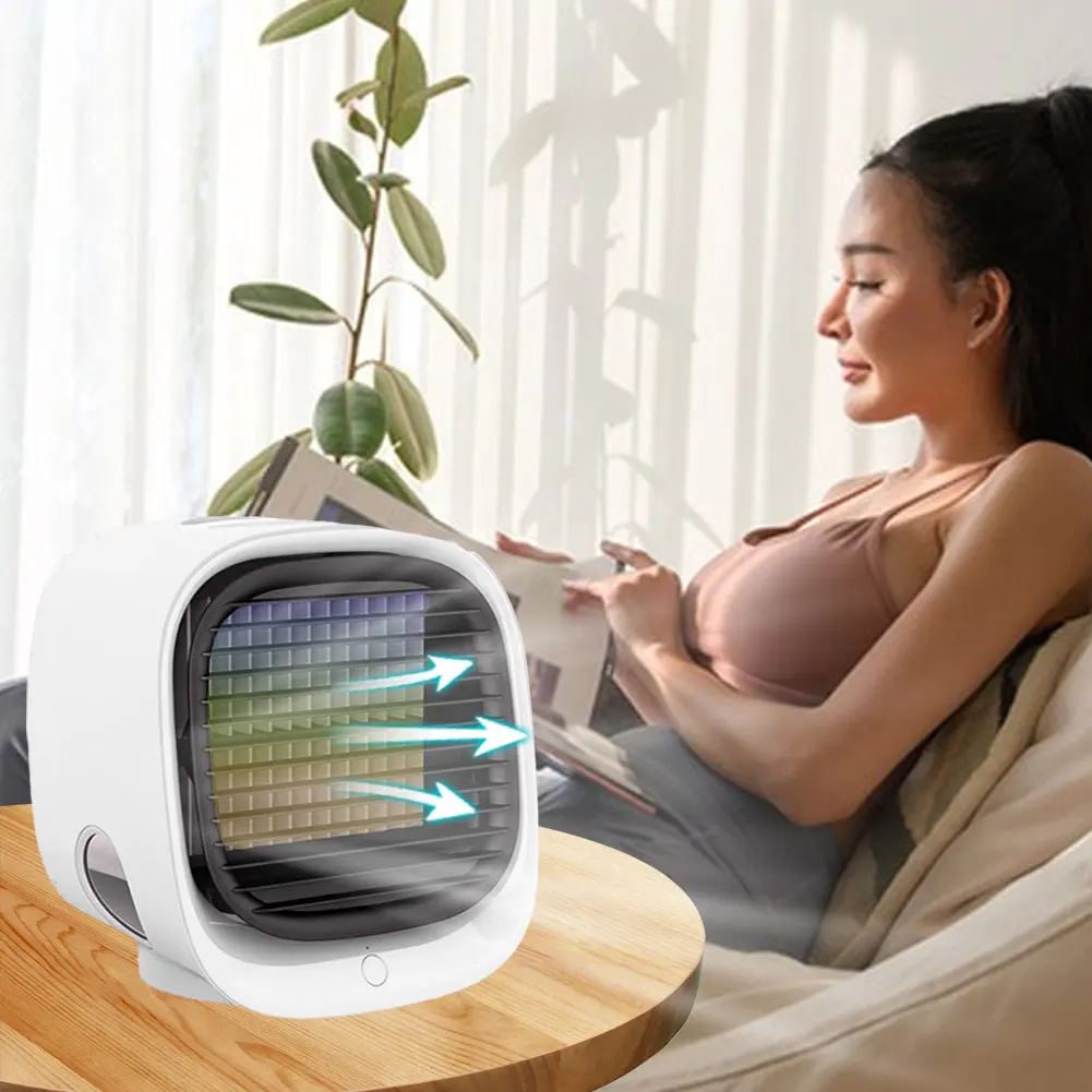 Personal Quiet Table Fan with Night Light for Office Bedroom