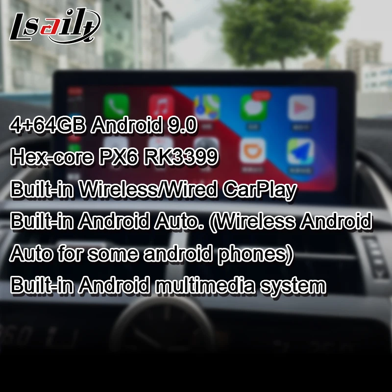 Lsailt CarPlay/Android Multimedia Interface for Infiniti FX35 FX37 FX50 2008-17 Upgrade Screen with YouTube,Google Map, NetFlix garmin gps for cars Vehicle GPS Systems