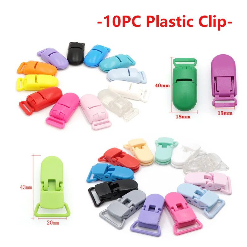 10pc Random Color Baby Feeding Bottle Holder Pacifier Clips Soother Nipple Clamp 
