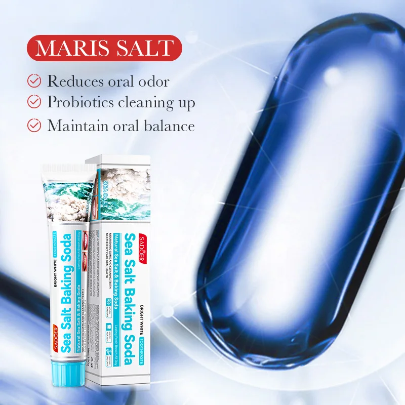 Sea Salt Baking Soda Whitening Toothpaste Cleans Tartar and Fixes Teeth Toothpaste Removal Bad Breath Preventing Periodontitis teeth whitening product teeth whitening essence teeth health product