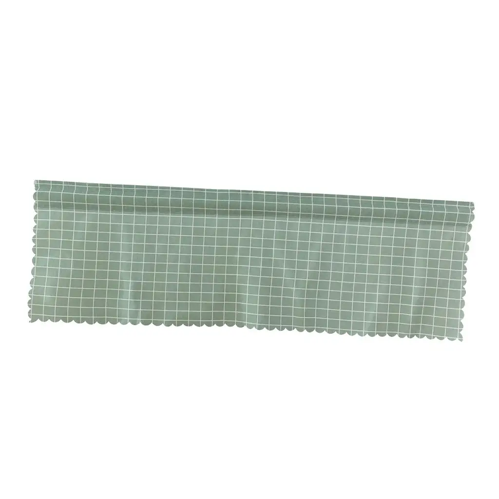 MagiDeal MagiDeal Window Balcony Rod Grid Short Curtain for Home Kitchen Cabinet Panel 