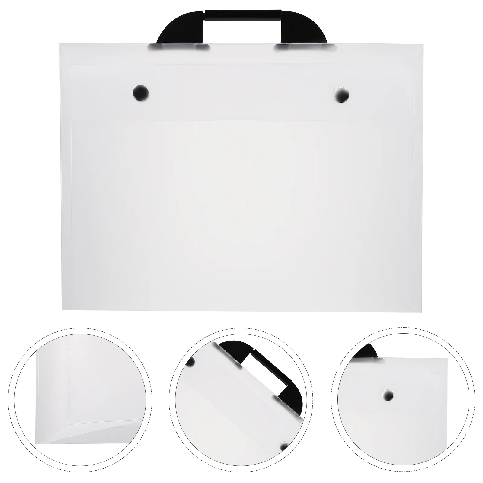 

Portable Portfolio Button Design Art Portfolio Bag Large Poster Storage Bag Handheld Artwork Bag Plastic Carrying Suitcase Bags