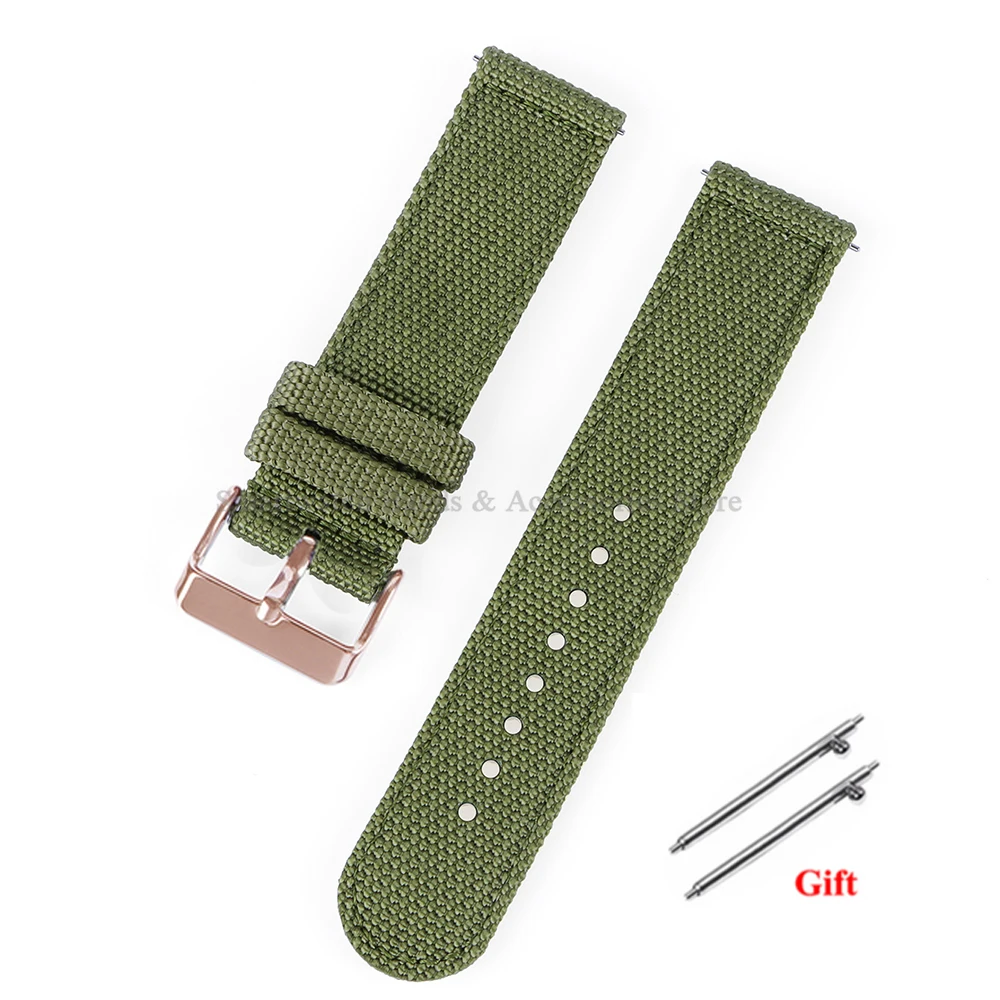 Versatile Nylon Canvas Sport Watch Band – Soft, Quick-Release Bracelet