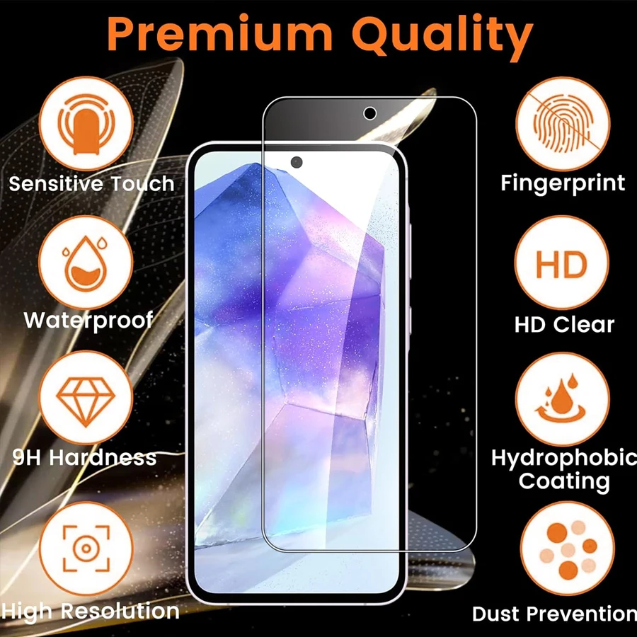 3-Pack Tempered Glass Screen Protectors with Enhanced Armor Safety